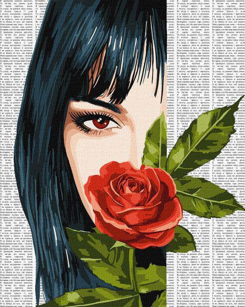 Картина за номерами Ideyka Барвиста поезія: Червона троянда 40x50 см (Id-KHO8610)