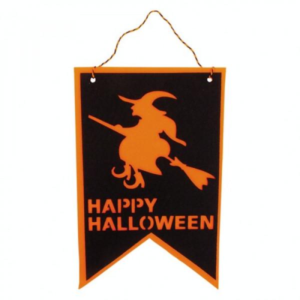 Декор на Хэллоуин Seta флаг Ведьма Happy Halloween (19-567BLK)