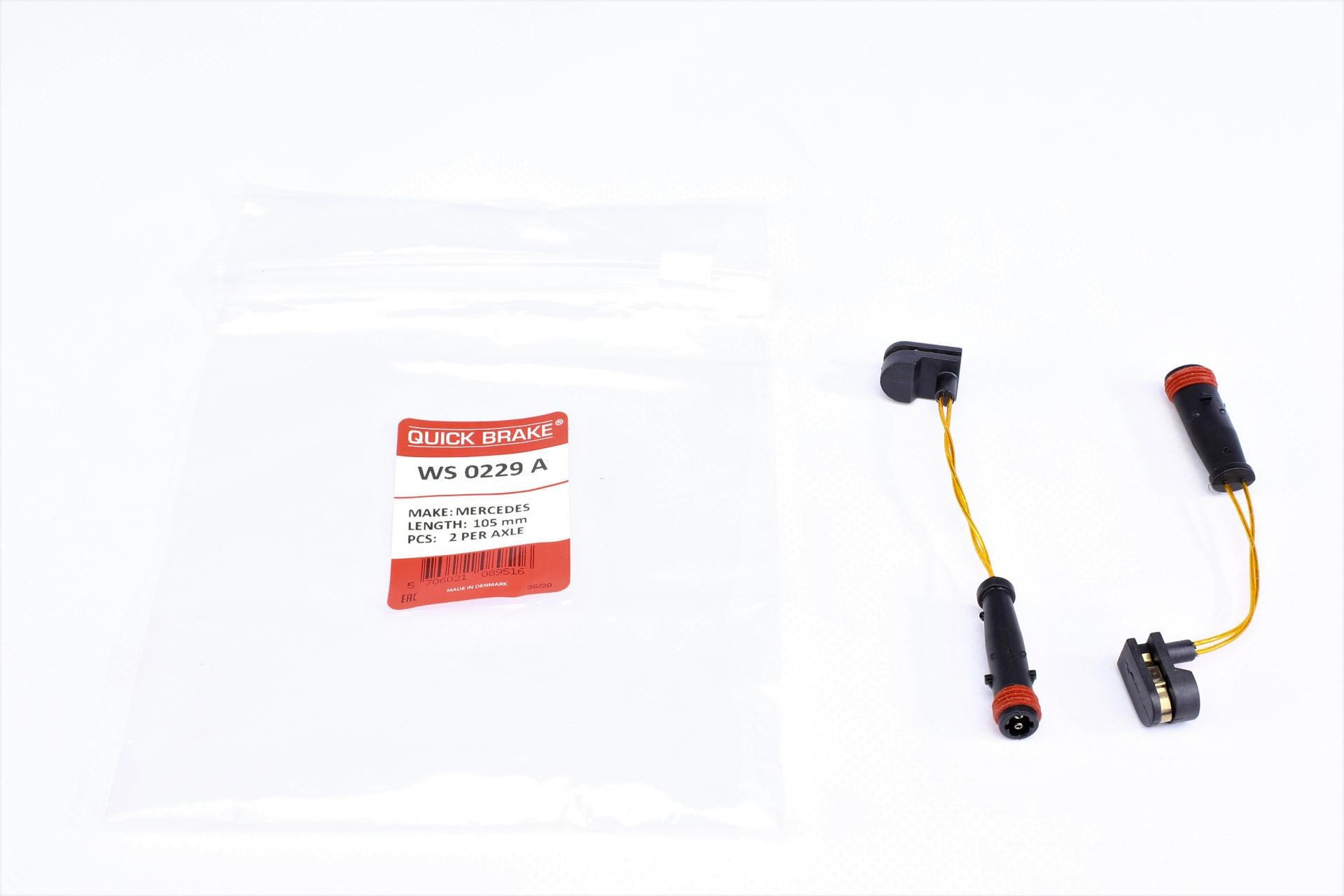 Датчик износа тормозных колодок задних Mercedes Sprinter/Vito/VW Crafter 03-L 105 мм 2 шт. (WS 0229 A)