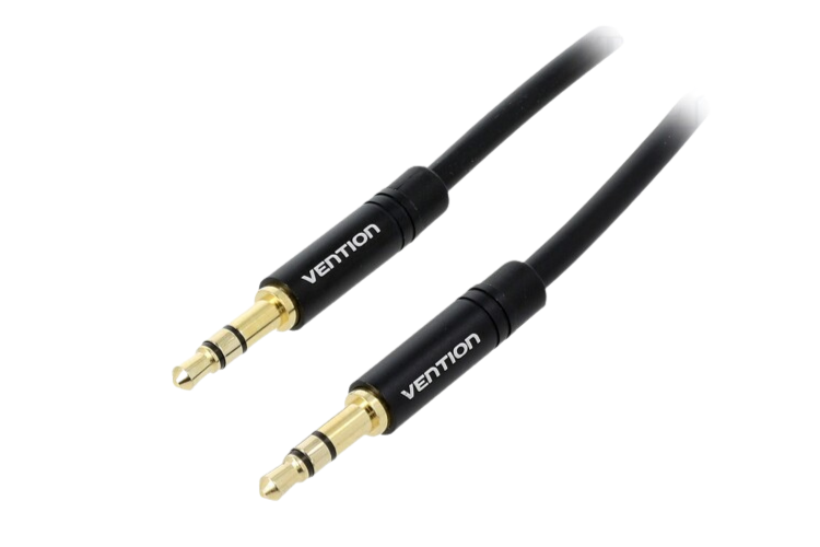 AUX аудіо кабель Vention Audio 3,5 мм з позолоченими контактами 1,5 м Black (BAKBG)