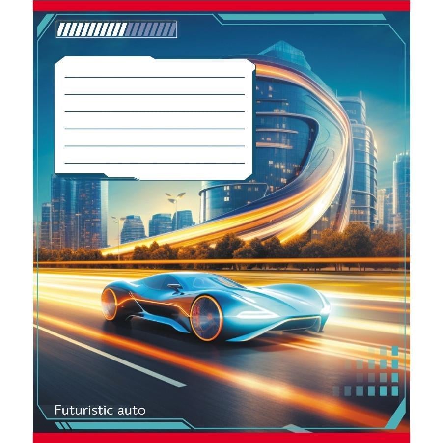 Шкільний зошит Авто майбутнього 018-530292K-4 в клітинку 18 аркушів (RLT55230)