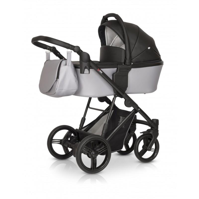 Коляска Verdi Dynamic универсальная 3в1 с дождевиком и сумкой Светло-серый/Черный