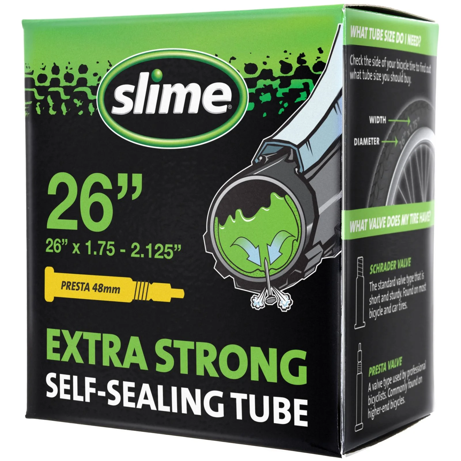 Камера Slime Smart Tube FV с герметиком 26x1,75-2,125" (30060)
