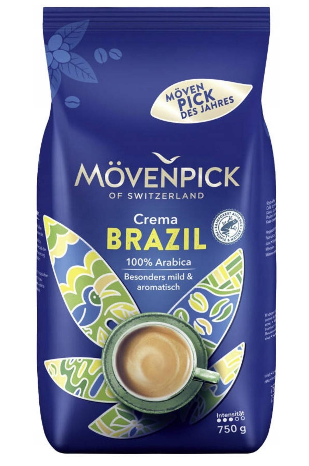 Кава в зернах Movenpick Crema Brazil 100% арабіка Німеччина 750 г