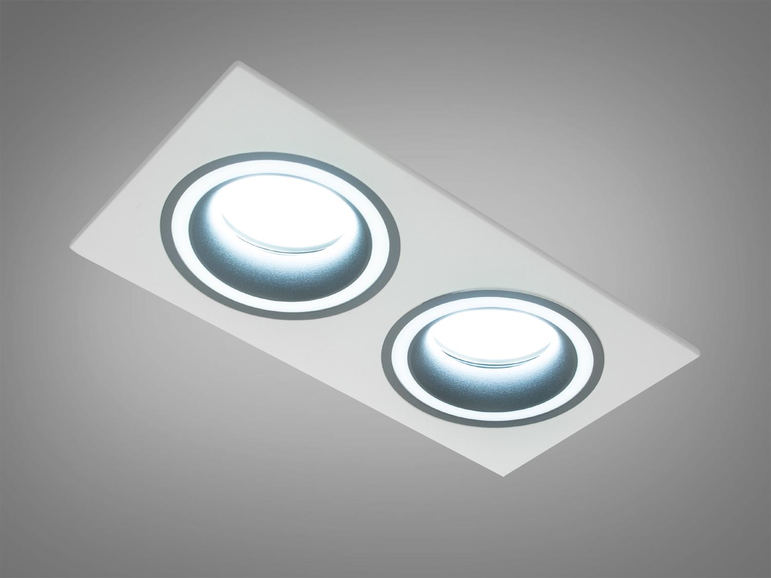 Точечный светильник Аluminium поворотный (QXL-1732-S2-WH+BK)