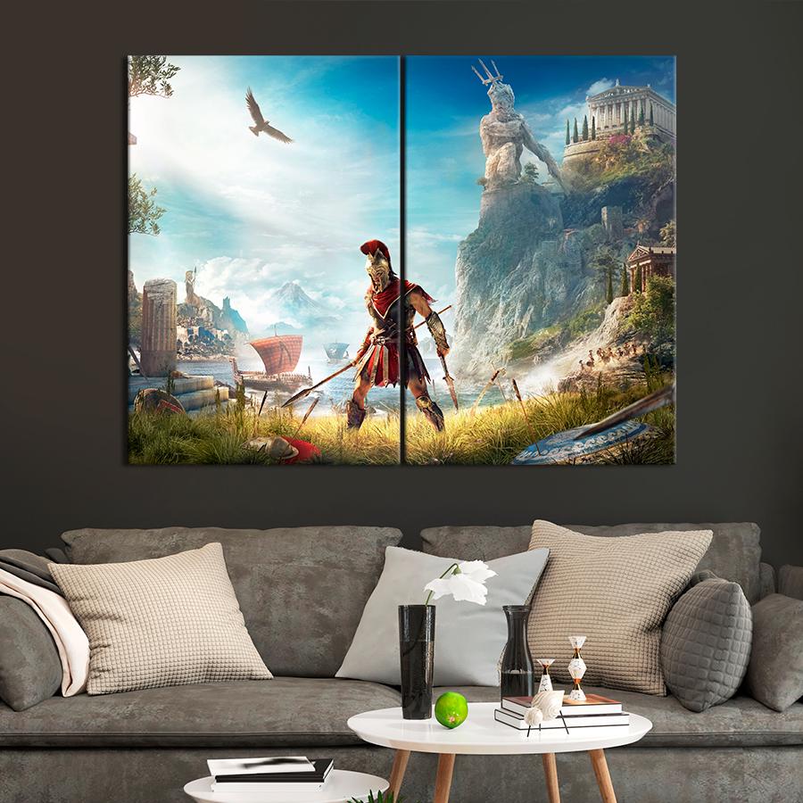Настенний декор Герой Спарты Assassin’s Creed Odyssey 111x81 см (A185-2)