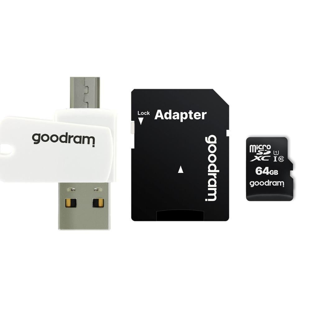 Карта памяти MicroSDXC Goodram M1A4-0640R12 64 Гб с адаптером (596466)