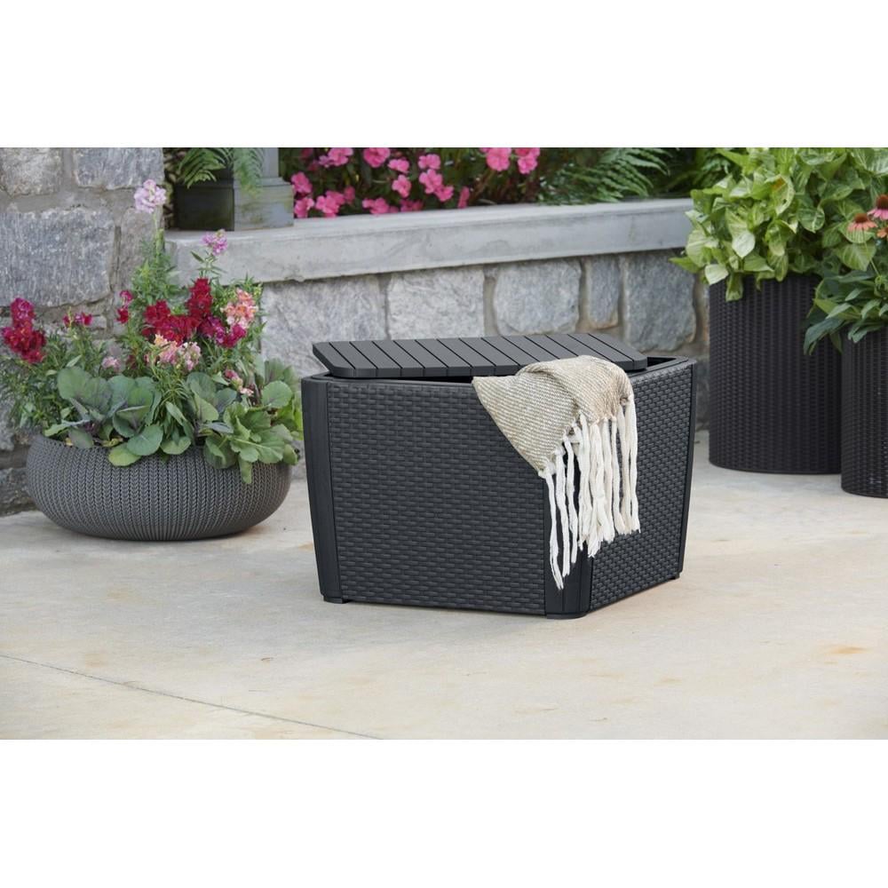 Стол-ящик садовый Keter Luzon Plus Графитовый (241664) - фото 12