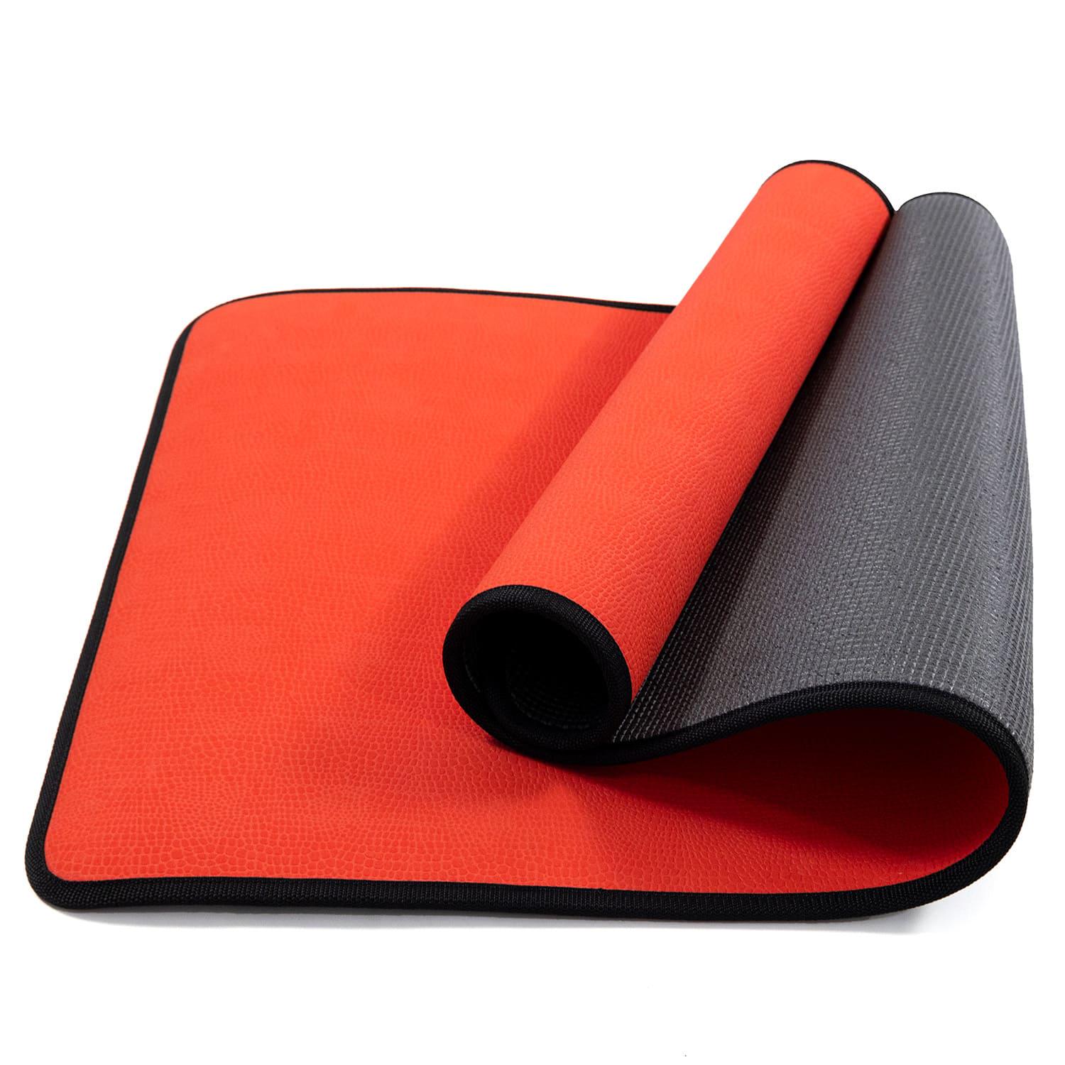 Килимок для фітнесу OSPORT Yoga Pro+ Mini двошаровий 8 мм Червоно-чорний (OF-0308)