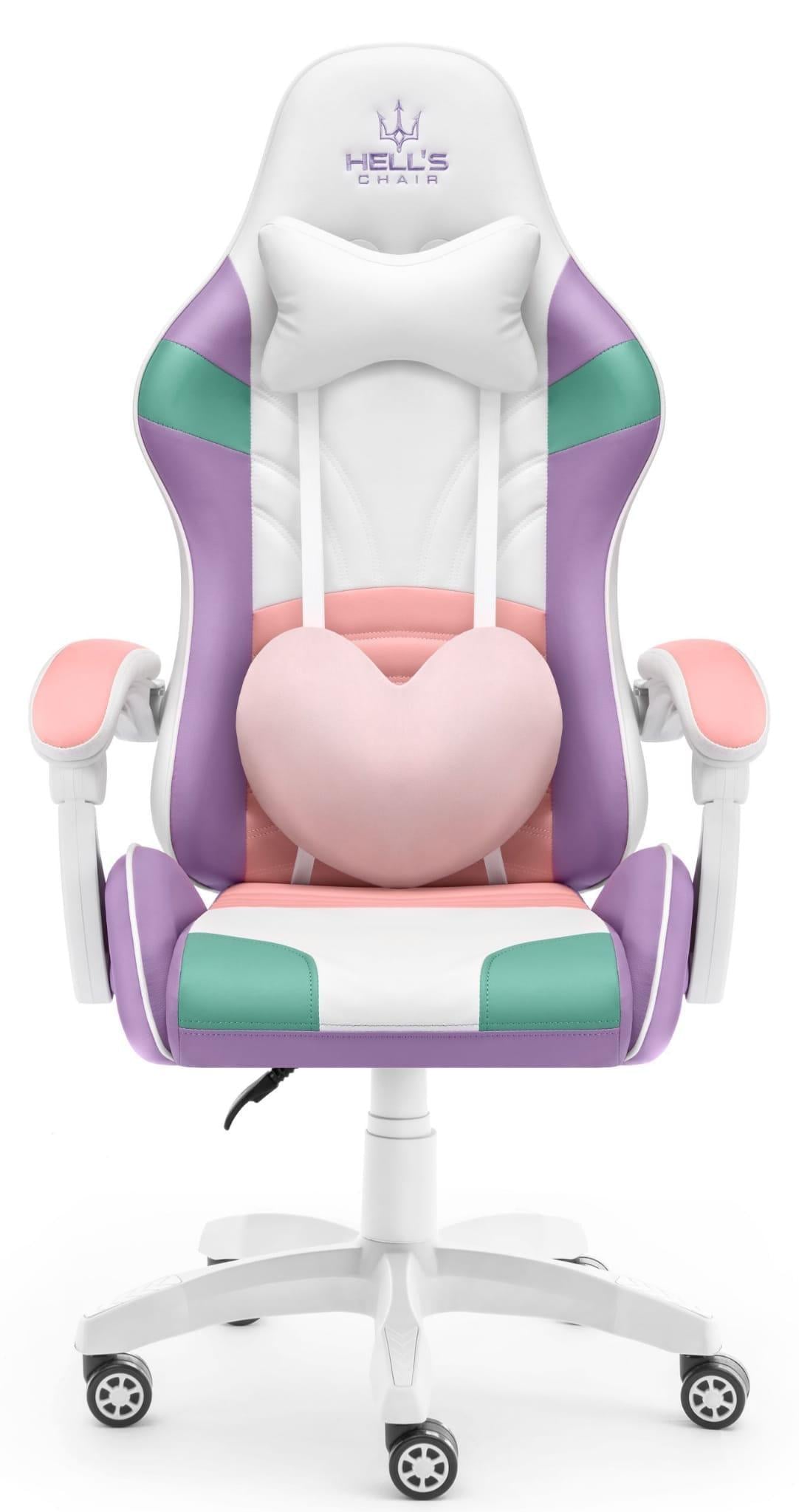 Крісло геймерське Hell's Chair Rainbow Plus-6114 Onix