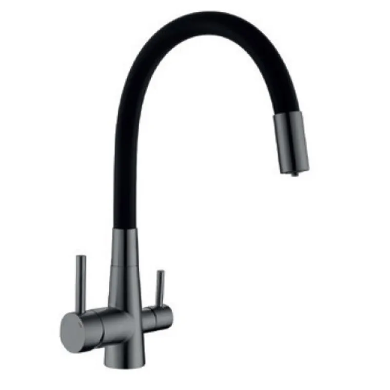 Смеситель для кухни MIXXUS SUS-021 Reflector с выходом для питьевой воды Black/Graphite (MI6215)