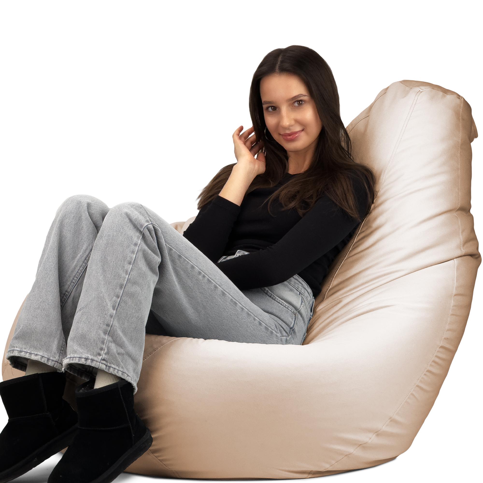 Кресло-мешок Студия Комфорта Груша оксфорд флекс 150х100 см Бежевый (9012314) - фото 4 Кресло-мешок Студия Комфорта Груша оксфорд флекс 150х100 см Бежевый (9012314) - фото 4