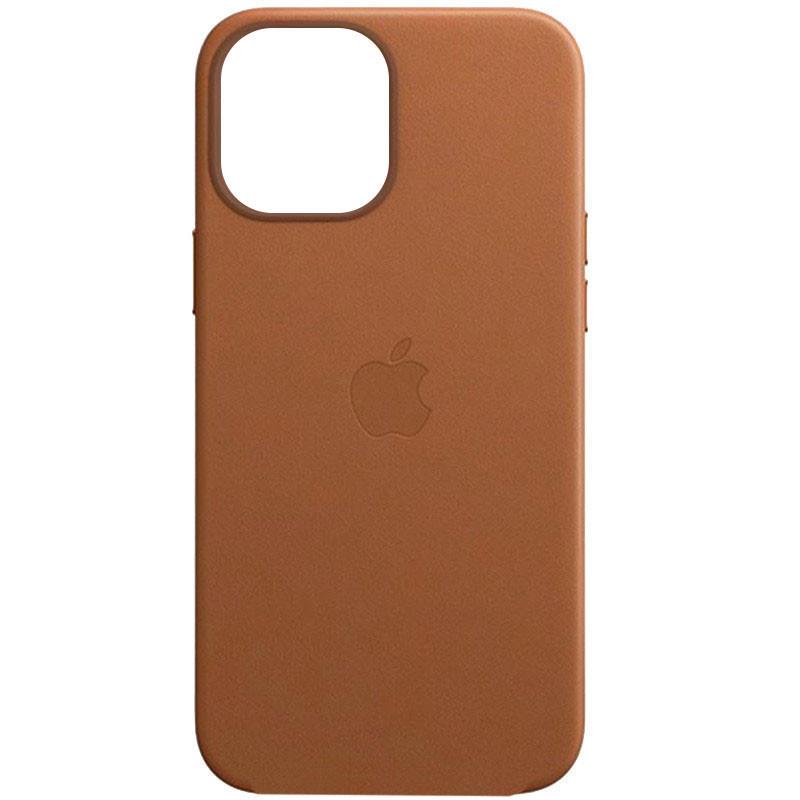 Протиударний шкіряний чохол Leather Case (AAA) для Apple iPhone 12 Pro Max (6.7") Brown