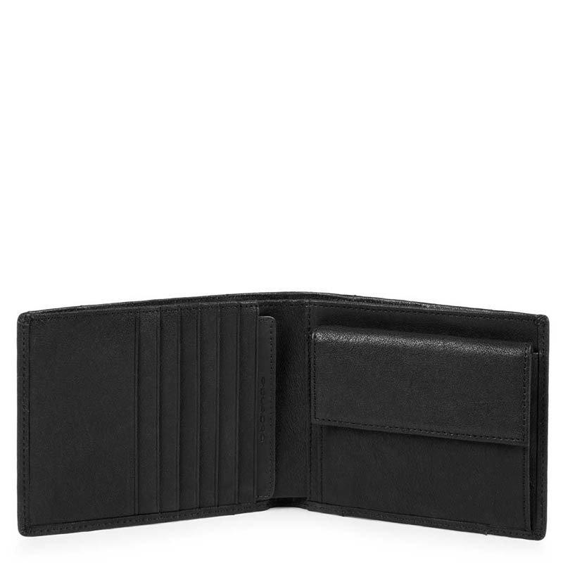 Портмоне Piquadro Brief с отделением для монет и RFID защитой Black (PU1239BRR_N) - фото 3