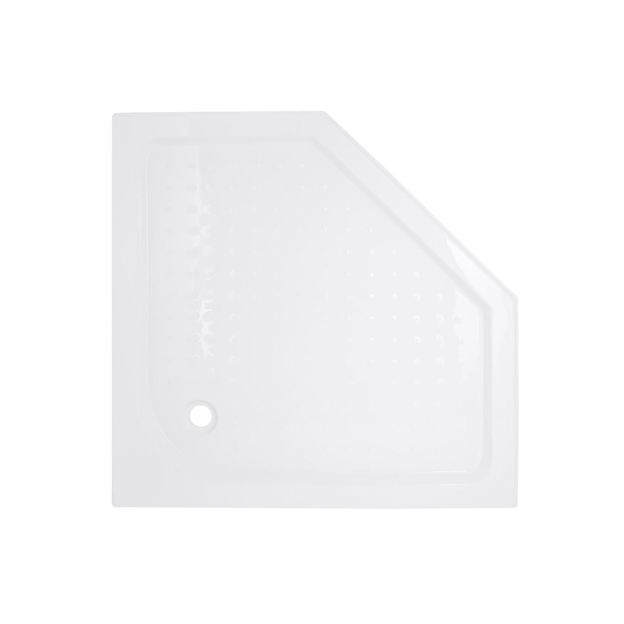 Душевой поддон Lidz DOZORCA SC90x90.LOW низкий/пятиугольный/акриловый/ножки/диаметр слива 50 мм