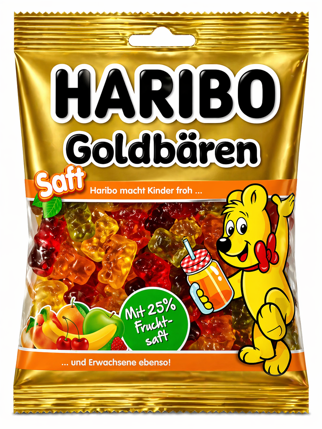 Конфеты желейные Haribo SAFT Goldbaren 160 г (58123)