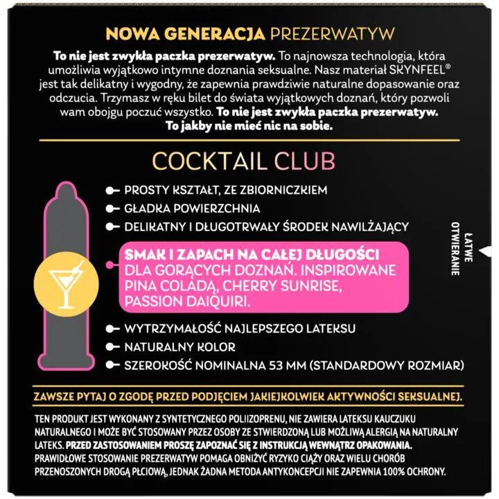 Презервативы SKYN Cocktail Club вкусы Pina Colada/Cherry Sunrise и Passion Daiquiri 3 шт. (5011831090981) - фото 3