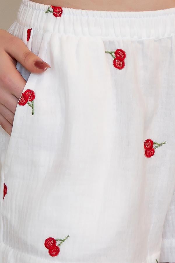 Шорти з вишивкою Forli з мусліну Cherry M/L (ML0068-38-08) - фото 4