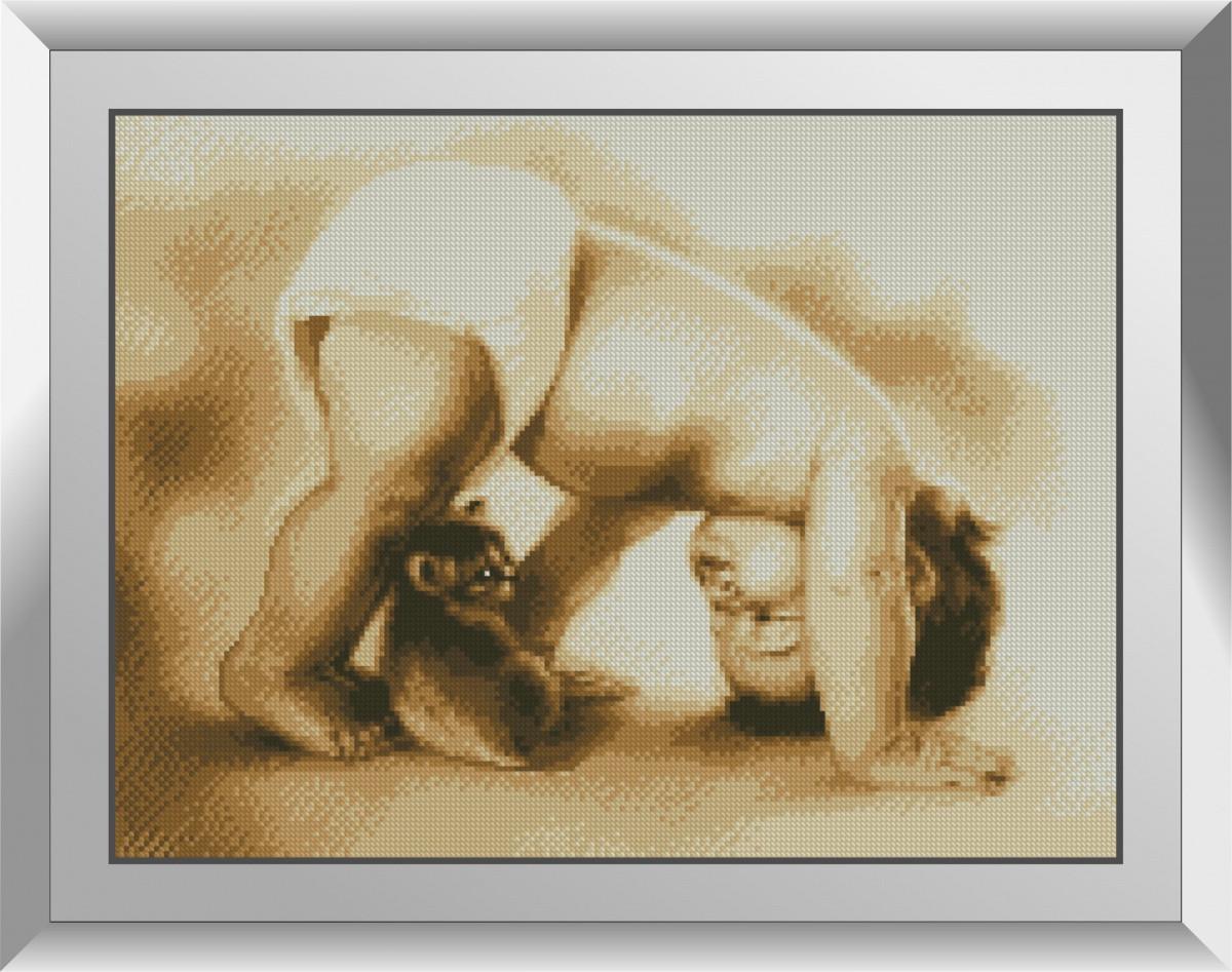 Алмазна мозаїка Dream Art Цікавий малюк 31634 в коробці (1309825050)