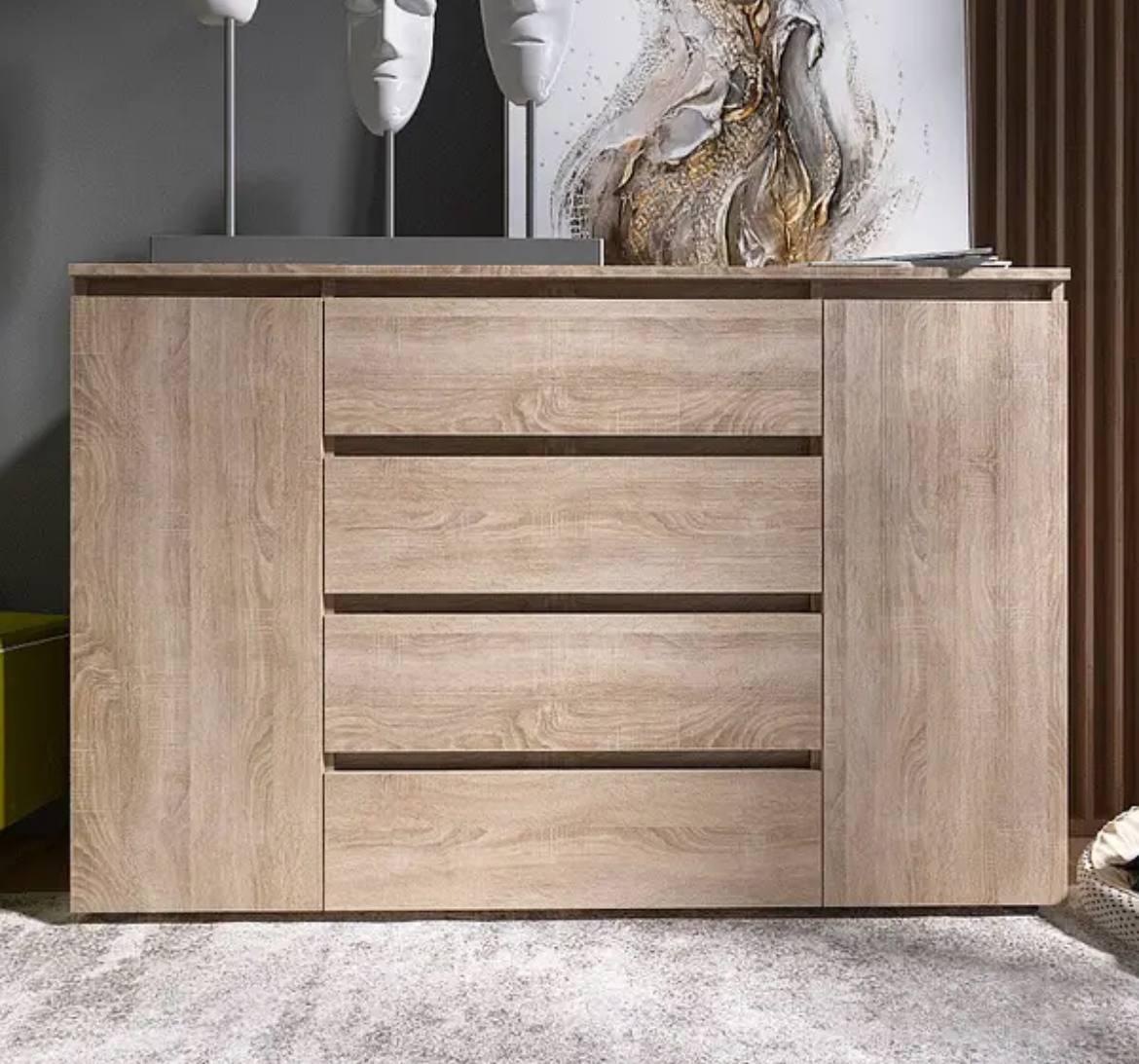 Комод КЛ-4 Лайт Эверест 930х380х1400мм 2Д 4Ш Дуб сонома - фото 1 Комод КЛ-4 Лайт Эверест 930х380х1400мм 2Д 4Ш Дуб сонома - фото 1