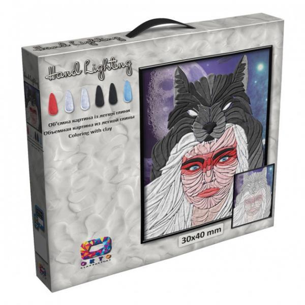 Картина из легкого пластилина OKTO Moon Light Clay Волчица (70077)