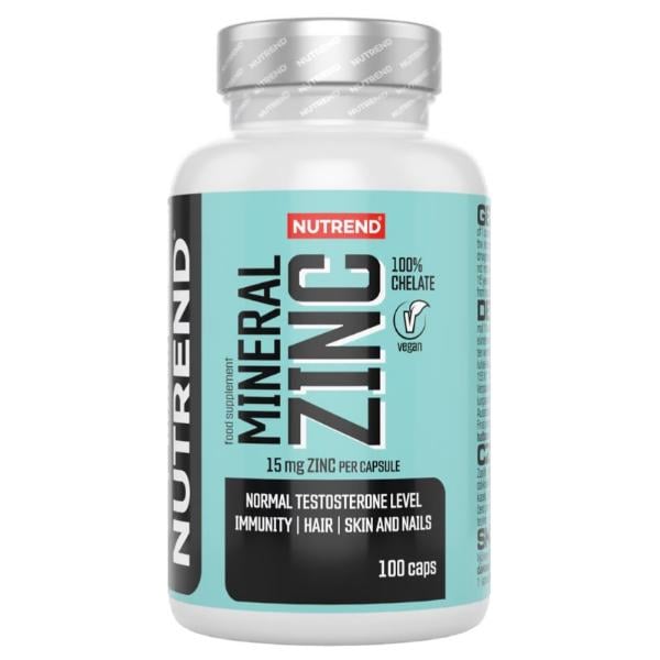 Мультимінерали для спорту Nutrend Mineral Zinc 100% Chelate 100 капс. (000025962) Мультимінерали для спорту Nutrend Mineral Zinc 100% Chelate 100 капс. (000025962)