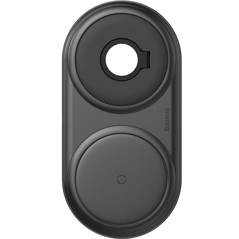 Пристрій бездротовий зарядний Baseus 2в1 Planet WXPL-B01 Black