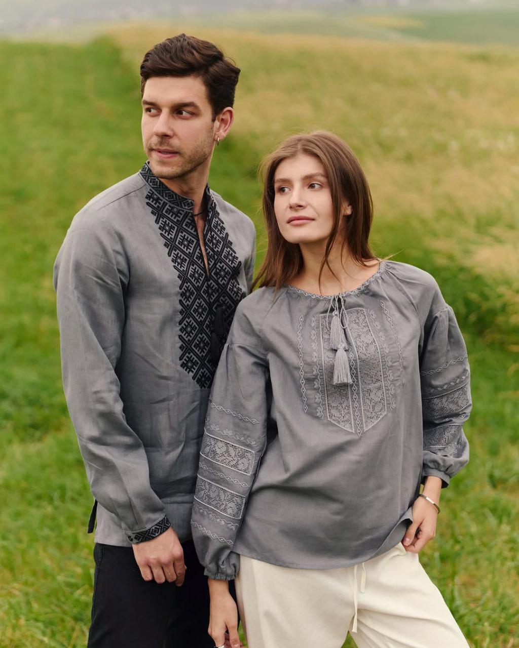 Вышиванка мужская р. 48 Графит (544) - фото 4 Вышиванка мужская р. 48 Графит (544) - фото 4