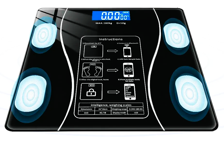 Весы до 180 кг с Bluetooth Черный (25645370)