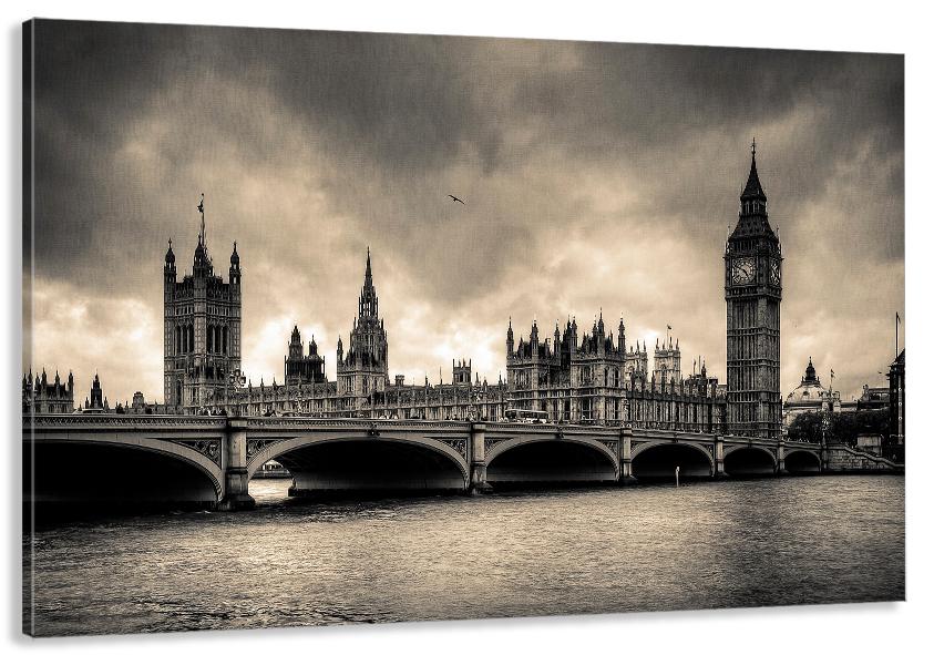 Картина на холсте в гостиную/спальню Лондон 60х100 см (MLP_171)