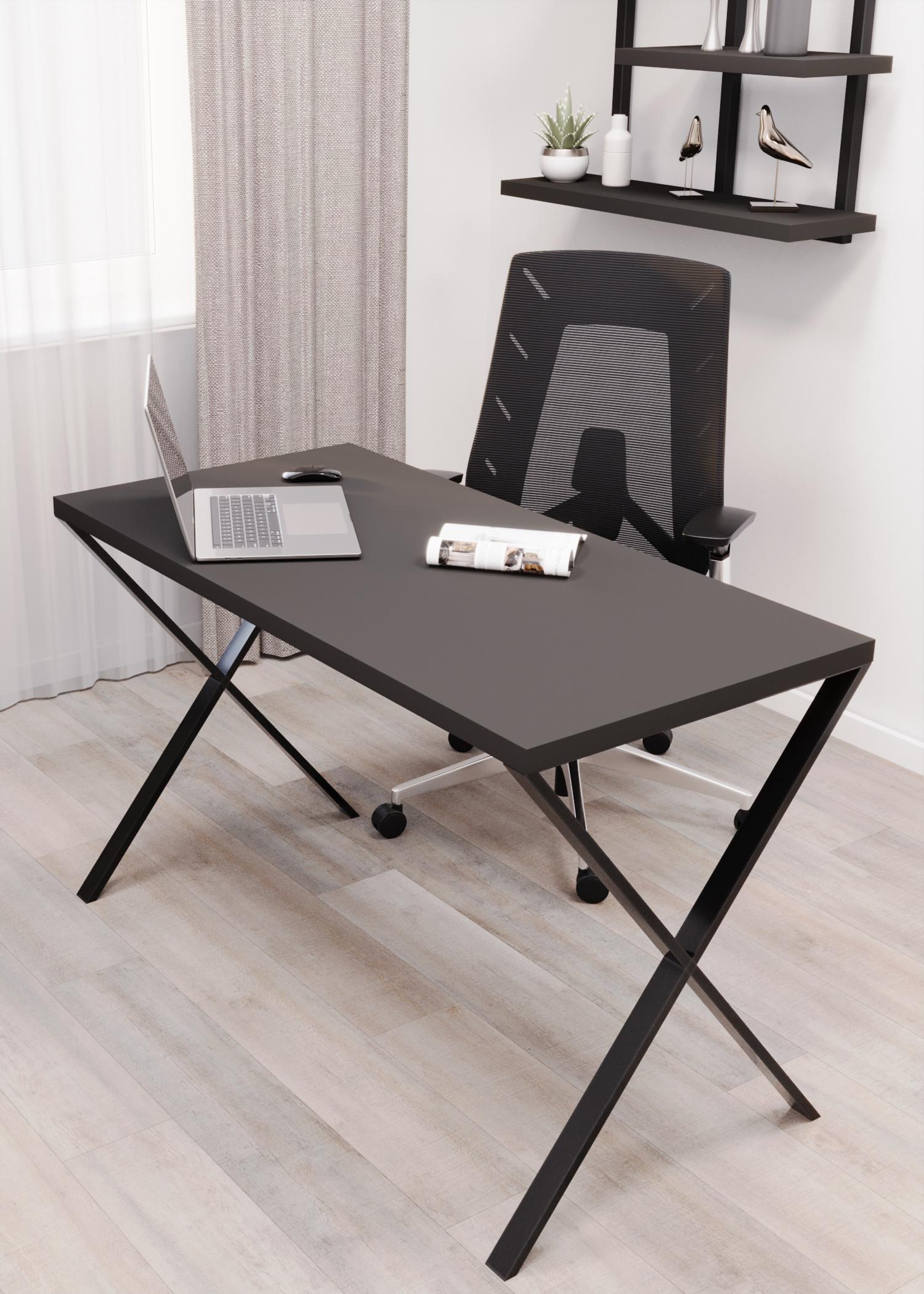 Стол письменный Loft Серия 11 1400х700х32 мм Антрацитовый (21696482)