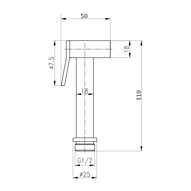 Лейка для биде Qtap CRM B120 29610 - фото 3