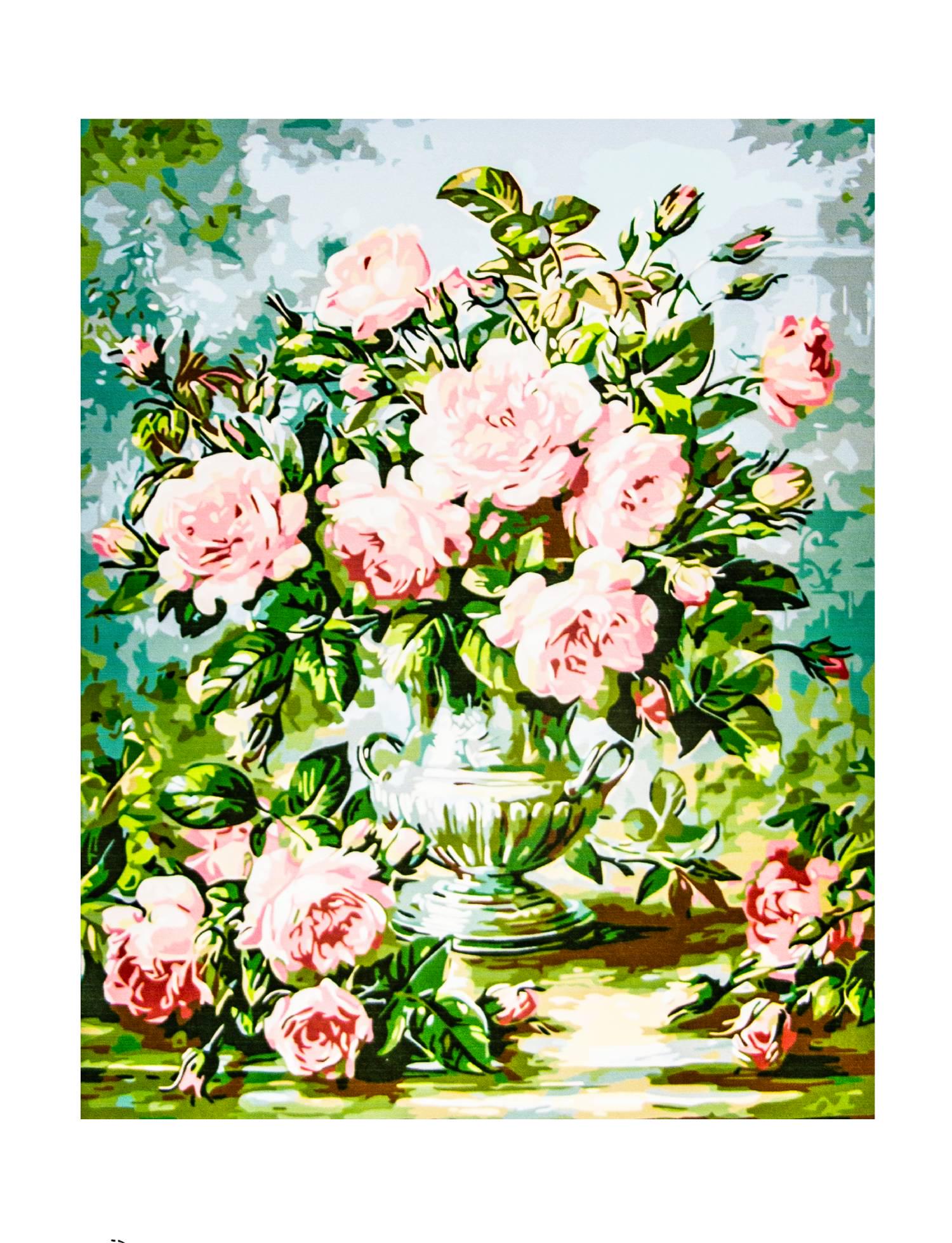 Картина по номерам Цветы с красками и кистями 50х65 см Multicolor (380701670)