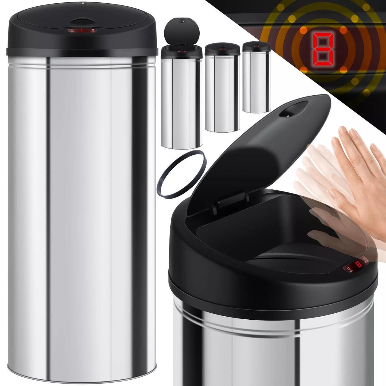 Мусорное ведро с автоматическим датчиком KESSER из нержавеющей стали 56 л Silver - фото 11 Мусорное ведро с автоматическим датчиком KESSER из нержавеющей стали 56 л Silver - фото 11