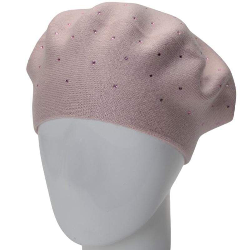 Берет двойной Lirus Блис из вискозы универсальный Бледо-розовый (288283)