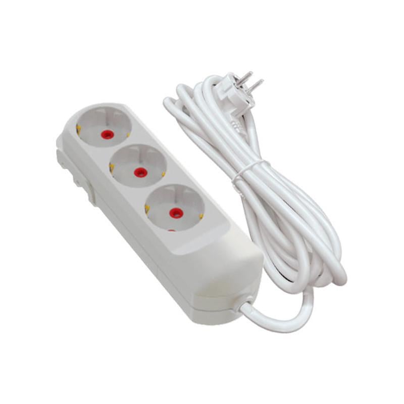Подовжувач Neomax 5 м 3 гнізда з заземленням Білий (NX501305) - фото 1 Подовжувач Neomax 5 м 3 гнізда з заземленням Білий (NX501305) - фото 1