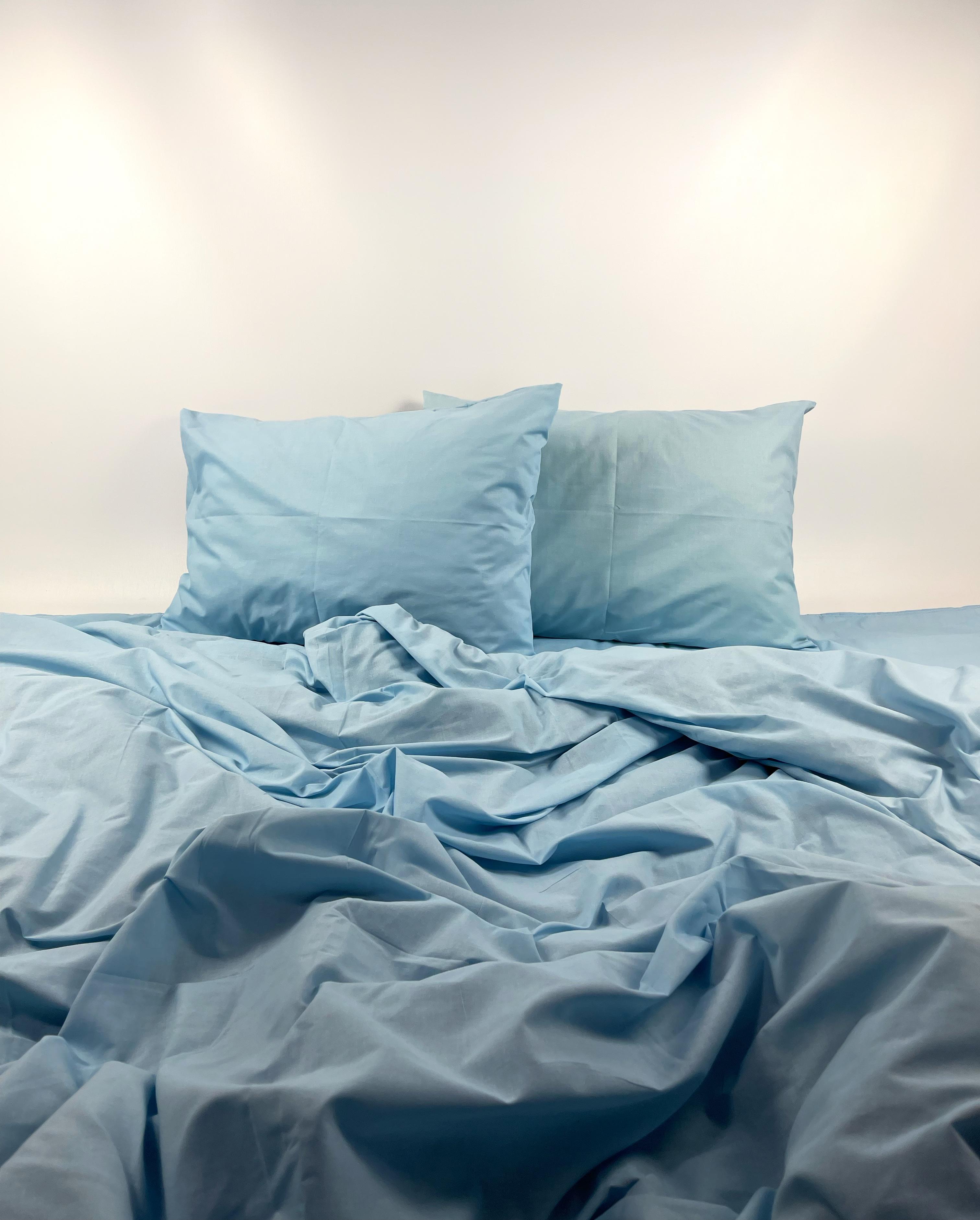 Комплект постільної білизни Ватин Голд-Lux сімейний Блакитний (14705237)