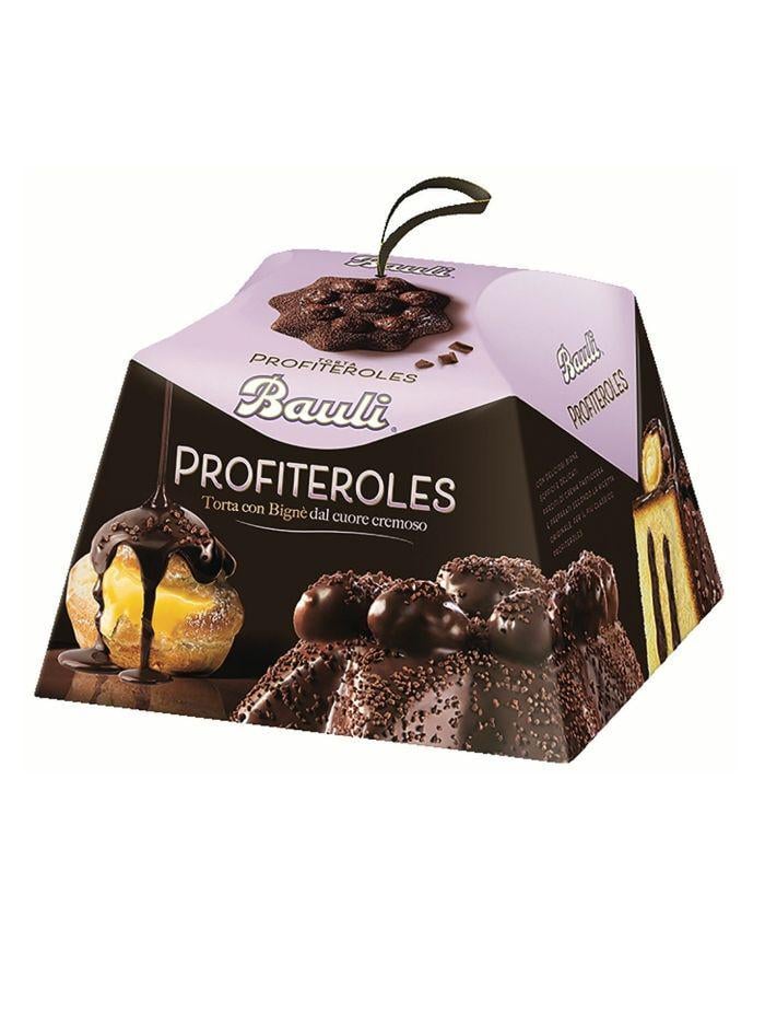 Итальянский кекс пандоро Bauli Pandoro Profiteroles в шоколадном креме с профитролями 750 г
