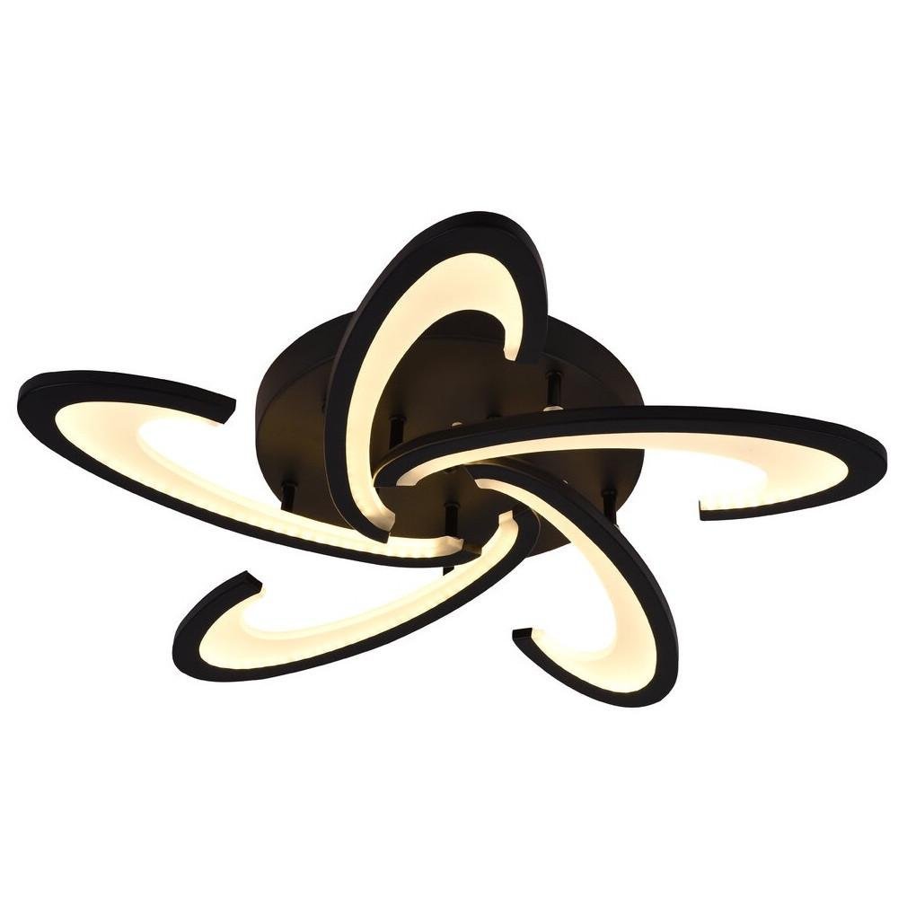 Люстра светодиодная Sirius 76W 3000-6500К Черный (6075-5 BK 76W)