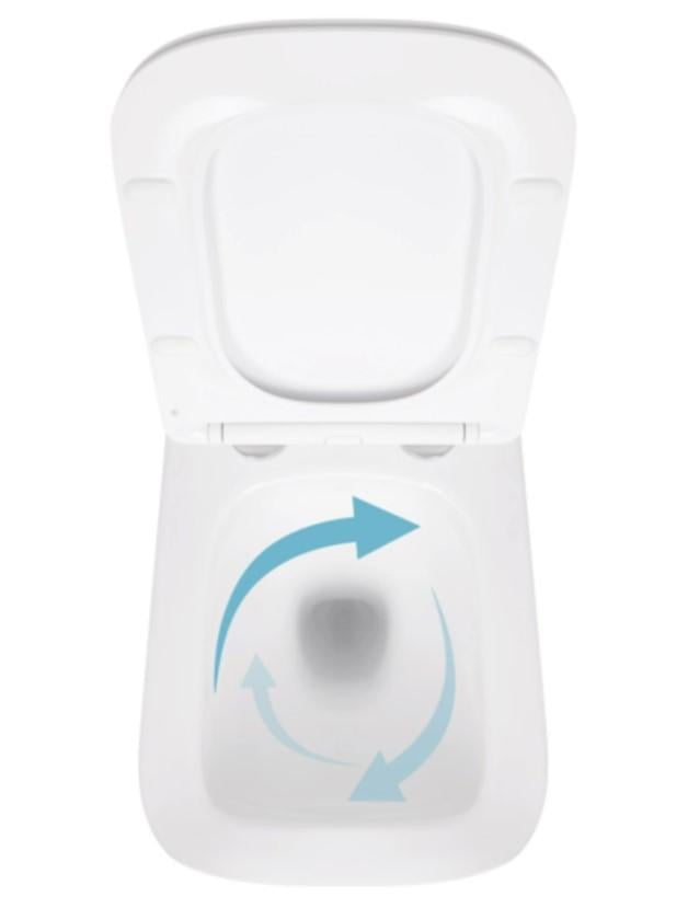 Унітаз підвісний Qtap Crow Ultra Quiet з сидінням Slim Duroplast/Soft-close/Quick Release White (QT05335172W) - фото 2 Унітаз підвісний Qtap Crow Ultra Quiet з сидінням Slim Duroplast/Soft-close/Quick Release White (QT05335172W) - фото 2