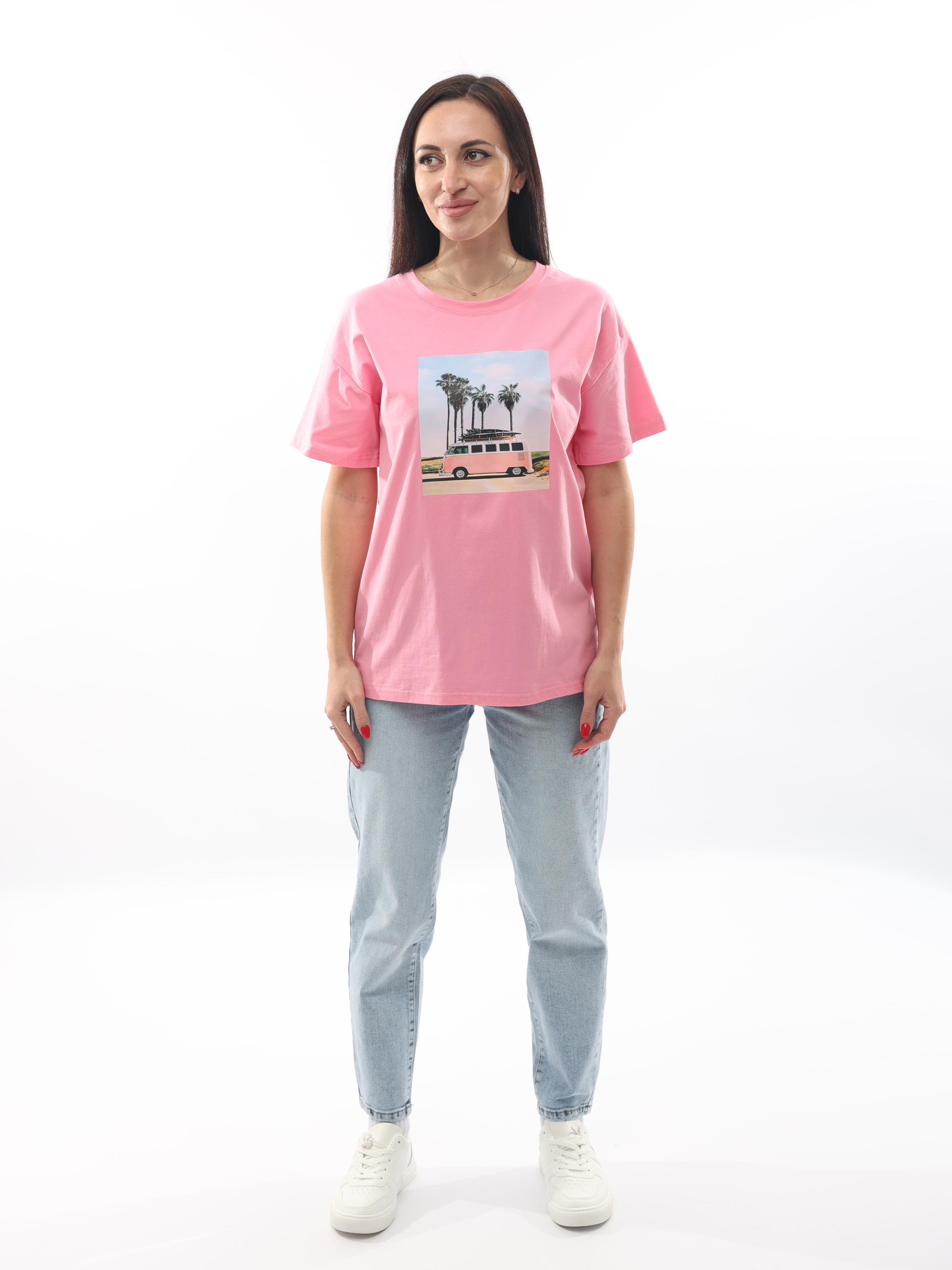 Футболка женская est. 1991 XXL Розовый (278058-XXL)