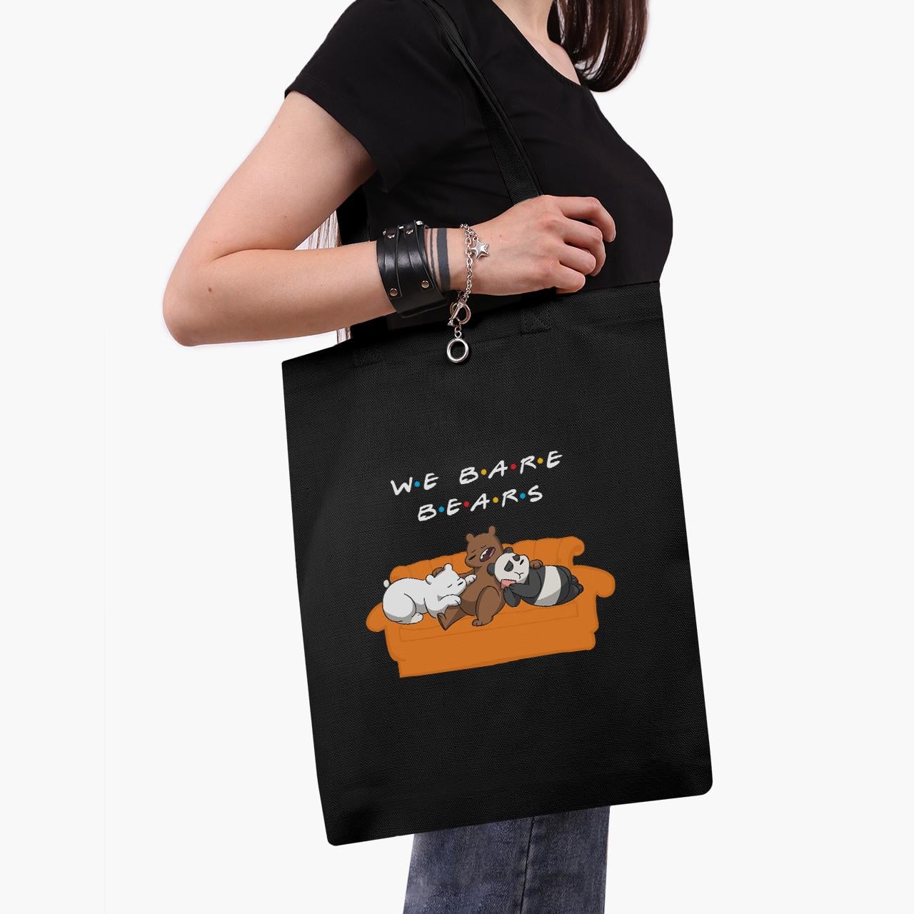 Эко сумка шоппер We Bare Bears 41x35 см Черный (9227-2890-BKZ)