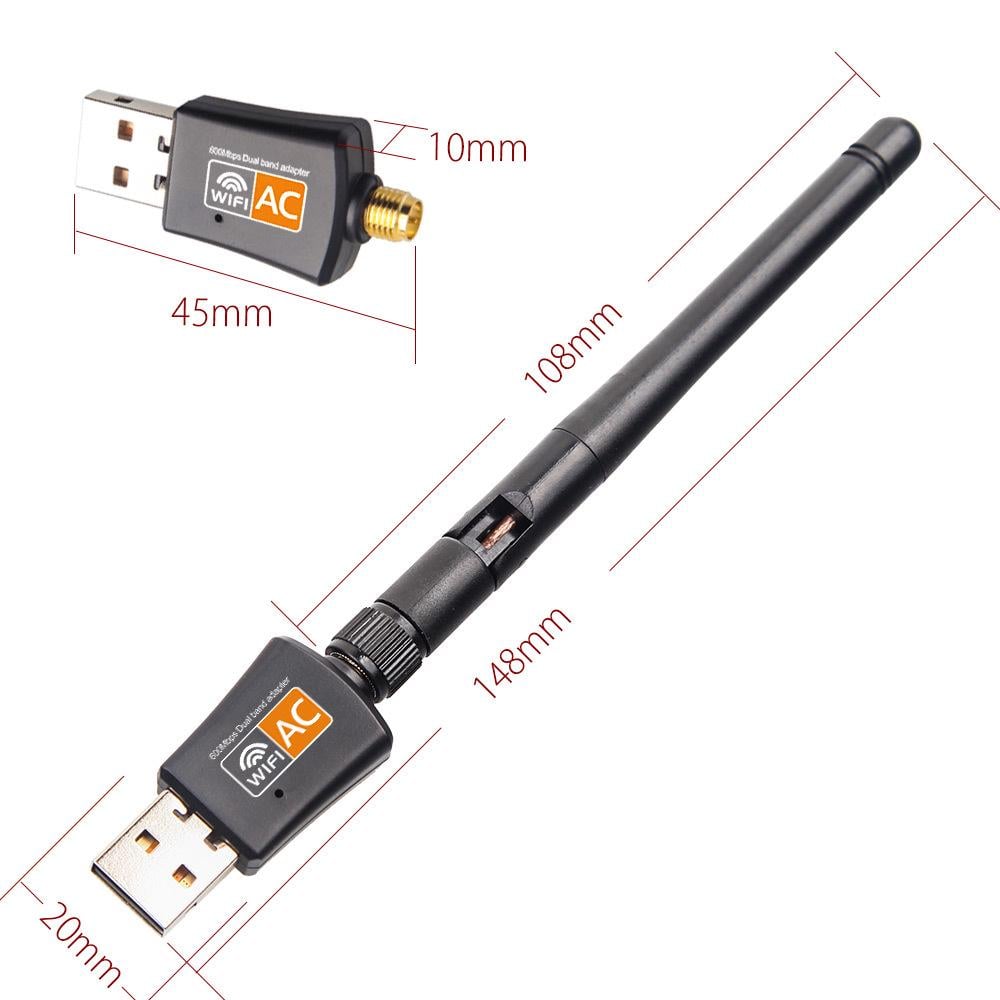 Адаптер USB WIFI 600 Мбіт/с Realtek 8811CU Chip (13411191) - фото 5