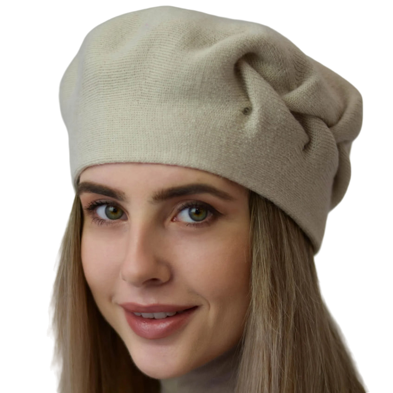 Берет женский Lirus Жаклин двойной на стойке Лен (159463)