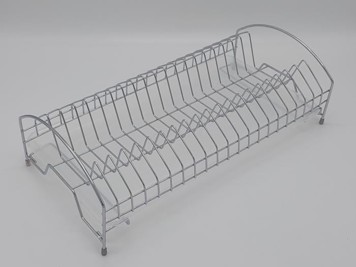 Сушилка для посуды с поддоном настольная одноуровневая из нержавеющей стали 43х22х12 см