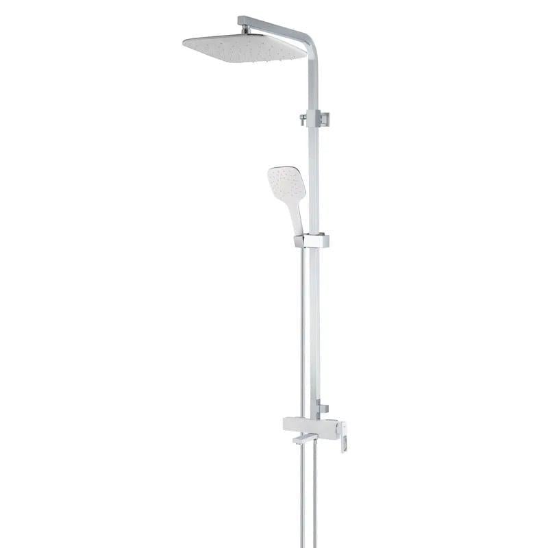 Душевая колонна KOER KB-56009-04 со смесителем Хром+белый (KR5987)