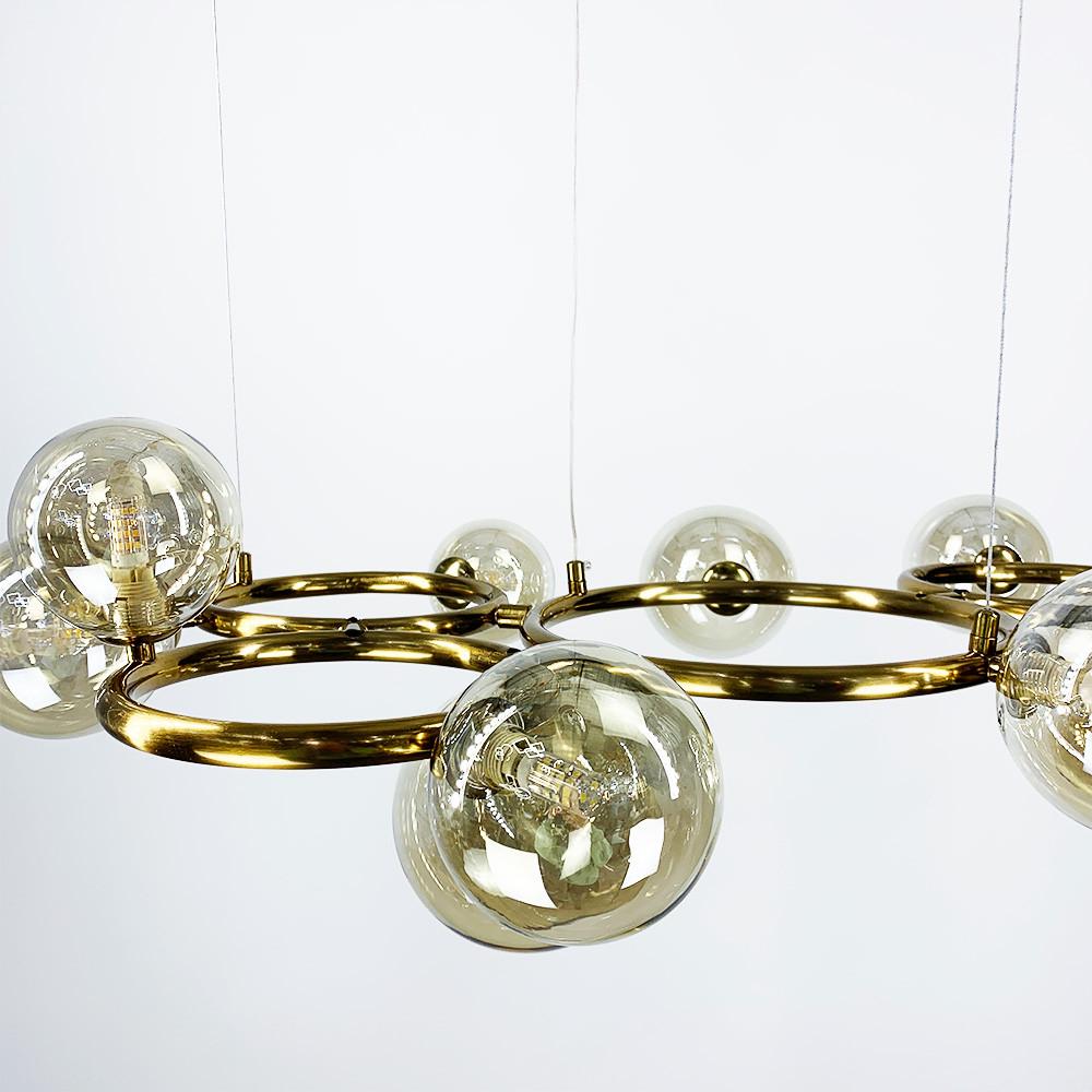 Люстра Gorizia на 12 бурштинових плафонах Латунь (sg 44/12 gd/am) - фото 6