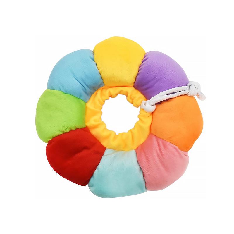 Комір-подушка для кішок Taotaopets 028811 M Rainbow анти-вилизуючий 14-22 см (2251724663)