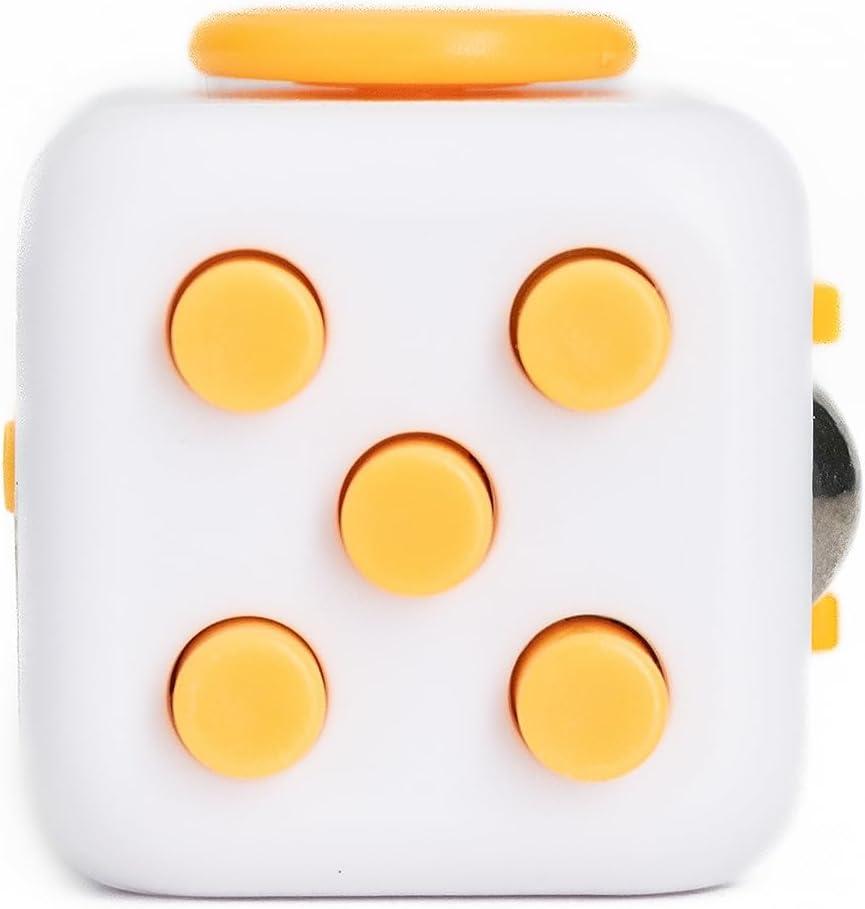 Игрушка-антистресс Fidget Cube с кнопками попит Бело-желтый (86915601) - фото 3