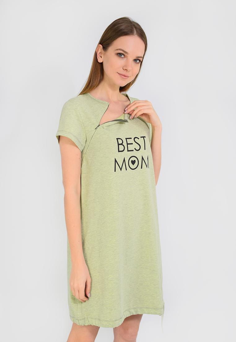 Ночная рубашка для беременных N.EL 574-36 L Оливковый